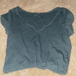 green crop tee